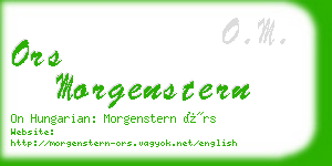 ors morgenstern business card